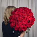 51 красная роза 40 см