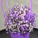 Фиолетовая сумочка с гипсофилой